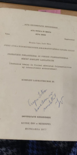 Mészáros Lajos, Szabó Mária: Pneumatikus porlasztással és porozus filmreaktorokkal működő komplett laboratórium (Szakaszos kémiai és fizikai műveletek folyamatosítása új intenzifikáló módszerekkel) antikvár