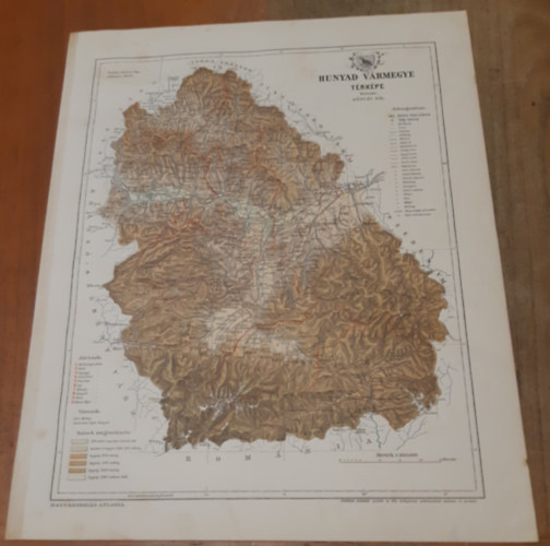 Hunyad Vármegye térképe antikvár
