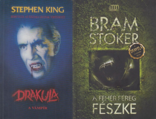 Bram Stoker: 2 db Bram Stoker regény: Drakula, a vámpír - Stephen King előszavával + A fehér féreg fészke antikvár
