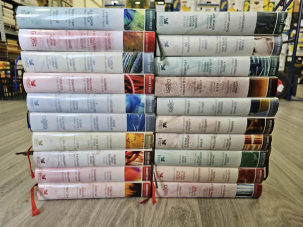 James Patterson, John Grisham, Jeffrey Deaver, Sandra Brown, Joseph Finder, Tami Hoag, Lee Child, Frederick Forsyth, Mary Higgins Clark, David Baldacci, Harlan Coben, Michael Connely, Szepes Mária, Peter Mayle, stb: 20db a Reader's Digest válogatott könyvek sorozatból KÖNYVMENTŐ AJÁNLAT! antikvár