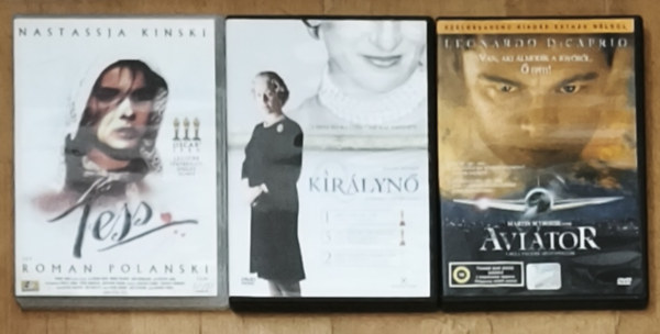 3db Oscar-díjas film DVD - Aviátor, Tess, A Királynő antikvár