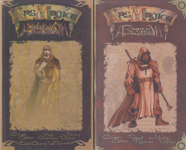 2 db Ars Magica fantasy: Maleficium Hermeticum + Regnum Hermeticum antikvár