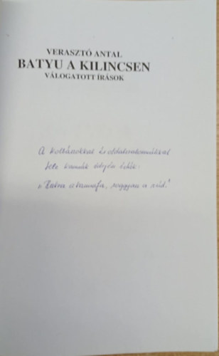 Verasztó Antal: Batyu a kilincsen (dedikált) - Dedikált antikvár