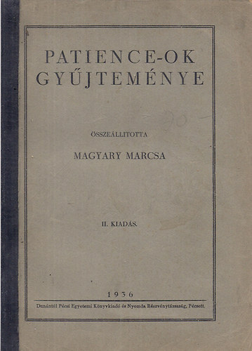 Magyary Marcsa: Patience-ok gyűjteménye antikvár