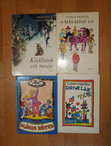 Mándy Stefánia, Hanák, Mirko-Stíplová, Ljuba, Nathan Kravetz: 4 kedves gyerekkönyv: Mákos rétes, Eszterlánc, Esztertánc, Kis állatok esti meséje, A más színű ló antikvár