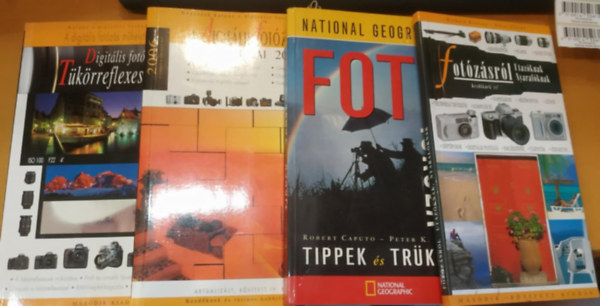 Enczi Zoltán Richard Keating, Robert Caputo - Peter K. Burian: 4 db Fotózásról utazóknak, nyaralóknak + National Geographic Fotóiskola tippek és trükkök + A digitális fotózás mühelytitkai 2006 + Digitális fotózás tükörreflexes géppel antikvár