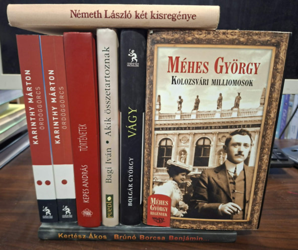 Kertész Ákos, Kepes András, Bagi Iván, Bolgár György, László Németh, Méhes György, Karinthy Márton: 7 db regény, KÖNYVMENTŐ AJÁNLAT: Brúnó, Borcsa, Benjámin..., Kepes Krónika - Történetek, Akik összetartoznak, Vágy - kész regény, Akasztófavirág/Aurél a Kékesre megy, Kolozsvári milliomosok, Ördöggörcs I-II. antikvár