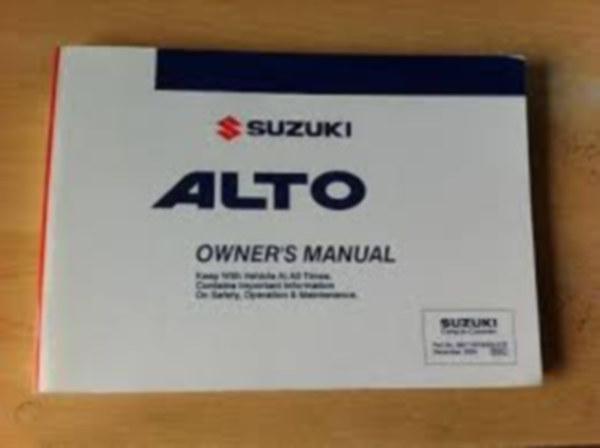 Suzuki - ALTO owner's manual antikvár