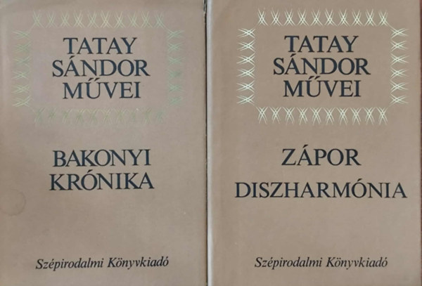 Tatay Sándor: 2 db Tatay Sándor kötet antikvár