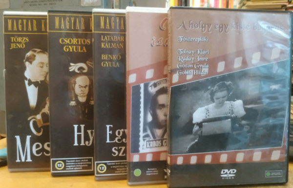 Latabár Kálmán, Tolnay Klári, Csortos Gyula, Kabos Gyula: 5 db klasszikus magyar komédia: antikvár