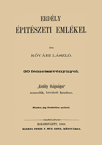 Kővári László: Erdély építészeti emlékei könyv