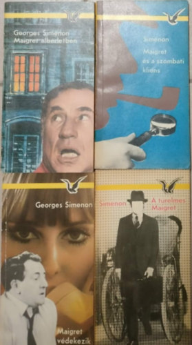 Georges Simenon: Maigret védekezik + A türelmes Maigret + Maigret albérletben + Maigret és a szombati kliens (4db) antikvár