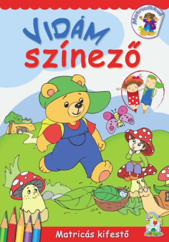 Vidám Színező - Matricás kifestő könyv