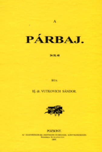 Vutkovich Sándor: A párbaj könyv