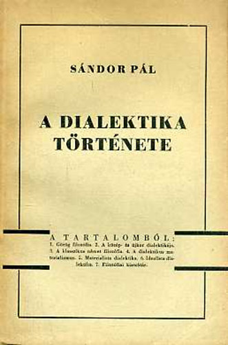 Sándor Pál: A dialektika története antikvár