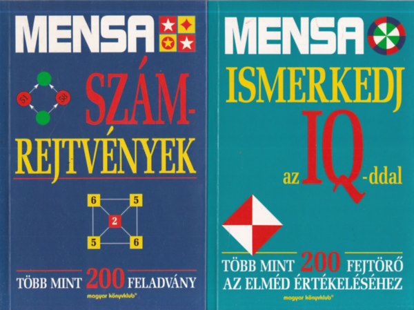 2 db. Mensa (Számrejtvények + Ismerkedj az IQ-ddal) antikvár