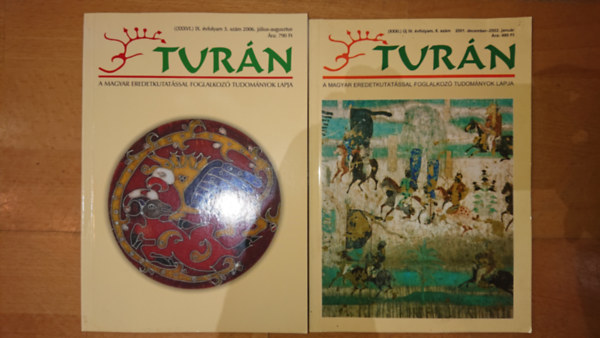 2 db Turán folyóirat - 2001. december-2002. január, 2006. július-augusztus antikvár