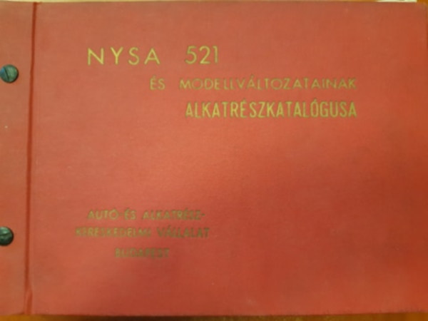 Nysa 521 és modellváltozatainak alkatrészkatalógusa antikvár