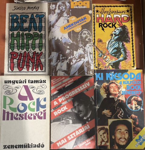 Sükösd Mihály, Ungvári Tamás: 6db zenei könyv: Beat Hippi Punk, '66 anekdoták a hőskortól napjainkig, Hard rock, A rock mesterei, A progresszív rock mai sztárjai, Ki kicsoda a külföldi rock zenében? könyv