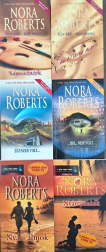 Nora Roberts: (6 db) Nora Roberts romantikus könyvcsomag: Képmutatók + Az éj leple alatt (Egy kép-Egy hang) / Egyszer Volt... + ...Hol nem volt... / Nyári álmok + Nyáréjszakák antikvár