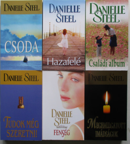 Danielle Steel: 6 db Danielle Steel (Hazafelé, Cosda, Családi album, Tudok még szeretni, Fenség, Meghallgatott imádságok) antikvár