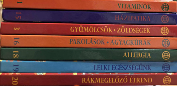 7 db könyv az Egészséges Életmód sorozatból antikvár