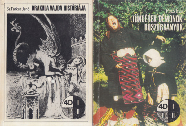 Sz. Farkas Jenő, Pócs Éva: 2 db. 4D könyvek (Drakula Vajda históriája + Tündérek, démonok, boszorkányok) könyv