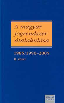 A magyar jogrendszer átalakulása II. könyv