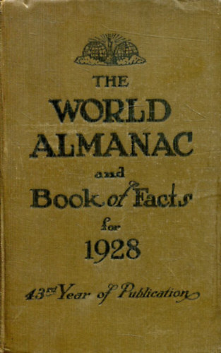 The World Almanac and Book of Facts 1928 antikvár