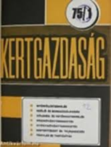 Mezőgazdasági és Élelmezésügyi minisztérium: Kertgazdaság antikvár