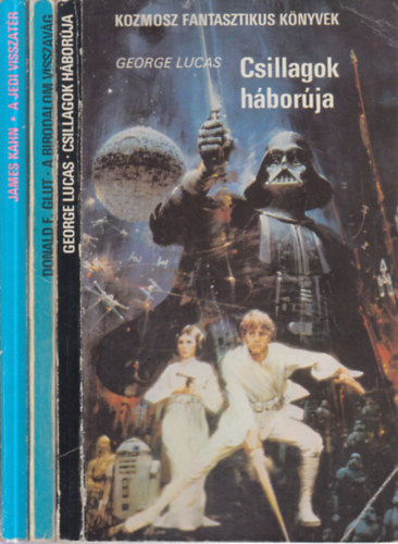 George Lucas, Donald F. Glut, James Kahn: 3 db. Kozmosz Fantasztikus könyvek (Csillagok háborúja + A Birodalom visszavág + A Jedi visszatér) antikvár