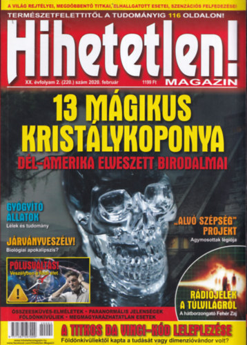8 db Hihetetlen magazin lapszám: 2020/220, 222, 224, 225, 226, 227, 228, 229 antikvár