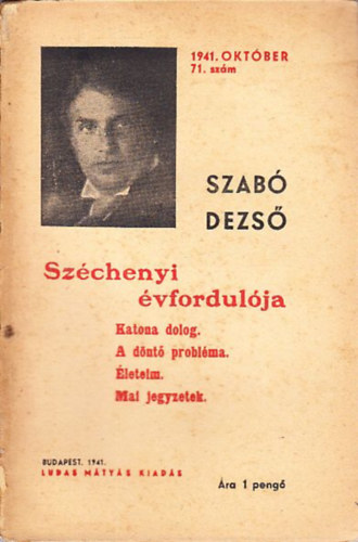Szabó Dezső: Széchenyi évfordulója (Szabó Dezső újabb művei 71.) | bookline