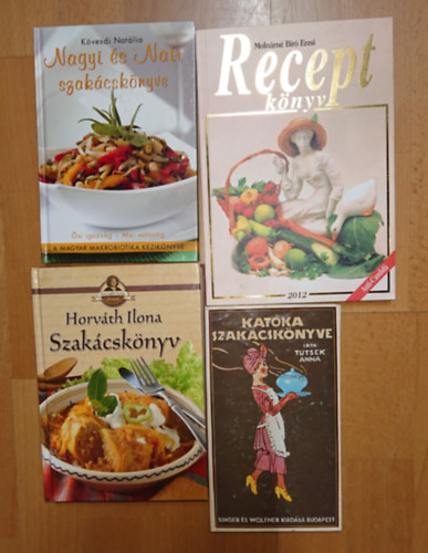 Molnárné Bíró Erzsi, Tutsek Anna, Horváth Ilona, Kövesdi Natália: 4 hasznos alapszakácskönyv: Receptkönyv, Katóka szakácskönyve, Szakácskönyv, Nagyi és Nati szakácskönyve könyv
