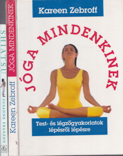 2 db természetgyógyászat könyv: Shiatshu - A biztonságos, hatékony otthoni kezelés illusztrált kézikönyve + Jóga mindenkinek antikvár