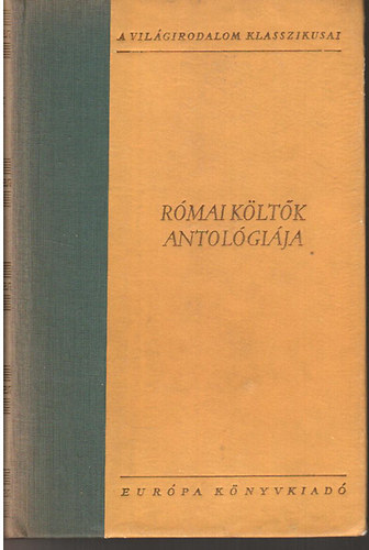 Római költők antológiája antikvár