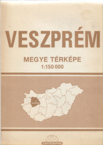 Veszprém megye térképe (1:150 000) antikvár