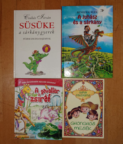 Garay Zsuzsanna, Csukás István, Benedek  Elek: 4 klasszikus mesekönyv: Gyöngyös mesék, A gavallér zsiráf, Süsüke, a sárkánygyerek, A juhász és a sárkány antikvár