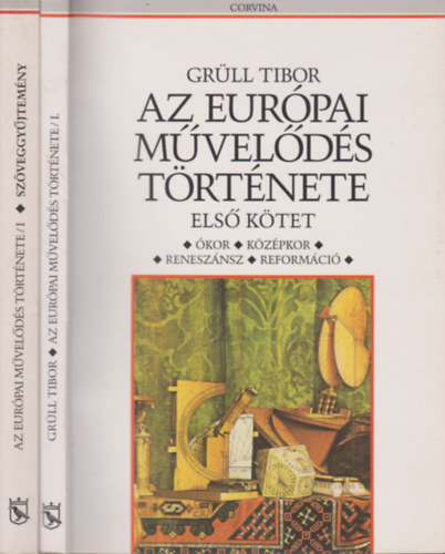 Grüll Tibor: Az európai művelődés története I/1-2. (tankönyv + szöveggyűjtemény) antikvár