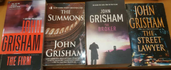 John Grisham: 4 db John Grisham: The Summons + The Firm + The Broker + The Street Lawyer antikvár
