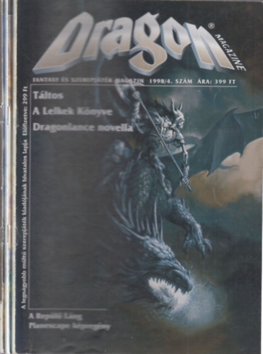 Dragon fantasy és szerepjáték magazin 3 db. szórvány lapszám (1998/4, 1999/1, 2. számok) antikvár