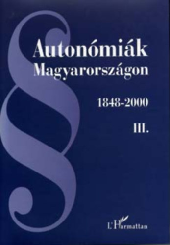 Autonómiák Magyarországon, 1848-2000. I-III. akciós termékkép 1