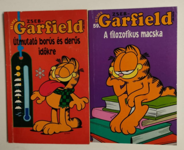 nincs megadva: 2db Zseb-Garfield - Útmutató borús és derűs időkre - A filozofikus macska antikvár