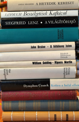 William Golding, Dymphna Cusack, Honoré de Balzac, Ernest Hemingway, Friedrich Dürrenmatt, John Braine, Siegfried Lenz, Gustav Janouch, Anna Seghers: Világirodalmi könyvcsomag (12 kötet) antikvár