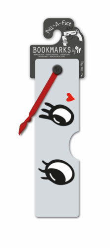 Szerelmes, grimaszolós könyvjelző ajándék könyvhöz