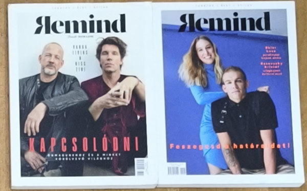 2db Remind magazin - 2023/4.-Kapcsolódni önmagunkhoz és a minket körülvevő világhoz, 2024/2.-Feszegesd a határaidat! antikvár