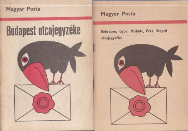2 db. Magyar Posta utcajegyzék (Budapest + Debrecen, Győr, Miskolc, Pécs, Szeged) antikvár