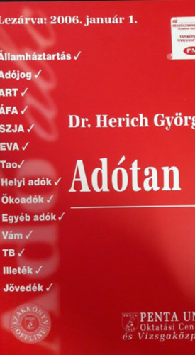 Dr. Herich György: Adótan antikvár