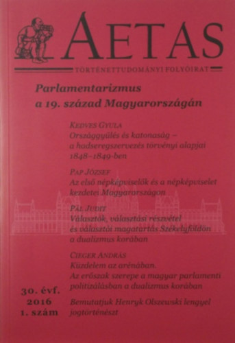Aetas 30. évf. 2016. 1. szám - 2016 - Történettudományi folyóirat antikvár