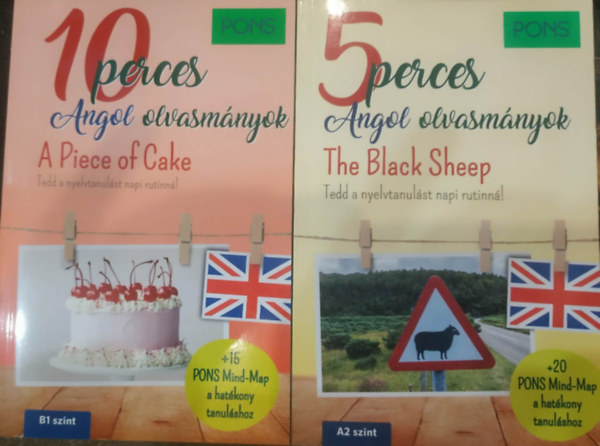 Pons: 2 db Angol olvasmányok: A Piece of Cake + The Black Sheep antikvár